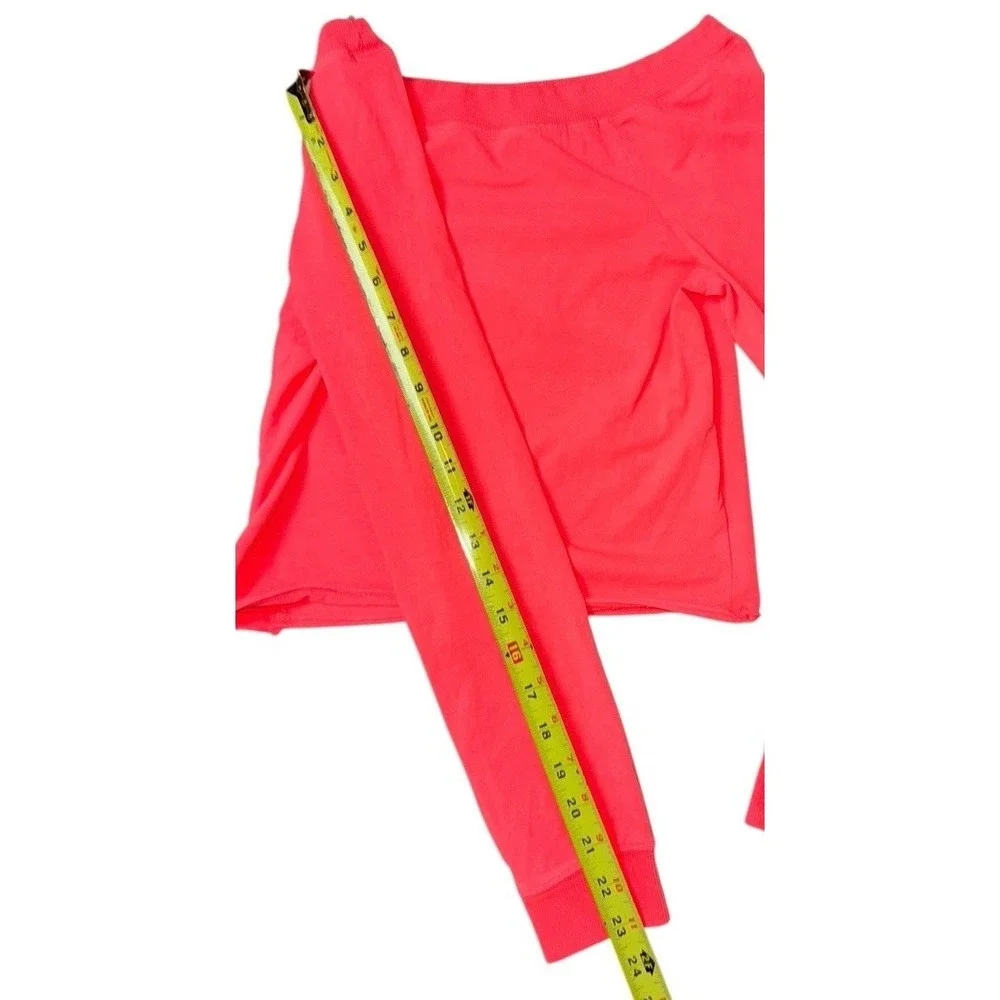 Free People Movement Hot Shot Easy Long Sleeve Set Neon‎ Coral (Top S/Shorts M)